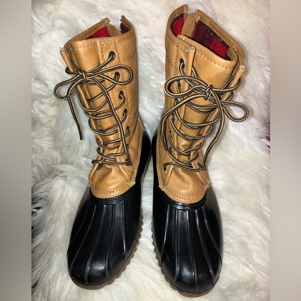 Madden Girl Navy Zip-Up Flurry Duck Boot - Picture 10 of 13